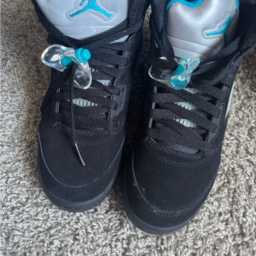 Jordan 5 retro Black and Blue Sneakers Suede Upper